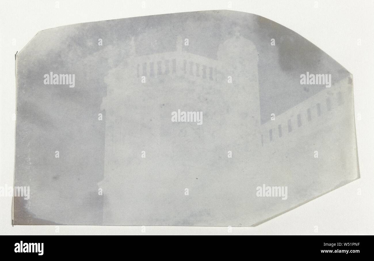 Abbaye de Lacock toiture, William Henry Fox Talbot (anglais, 1800 - 1877), 1839, dessin photogénique, peut-être négative méthyle fixé, 9,5 × 14,6 cm (3 3/4 x 5 3/4 in Photo Stock