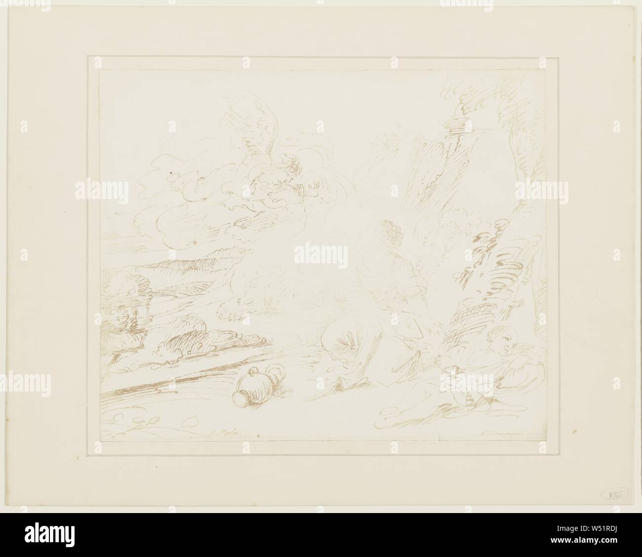 Agar dans le désert, William Henry Fox Talbot (anglais, 1800 - 1877), avril 1846, sur papier salé imprimer à partir d'un dessin photogénique négatif, 18,4 × 22,1 cm (7 1/4 x 8 11/16 in Photo Stock