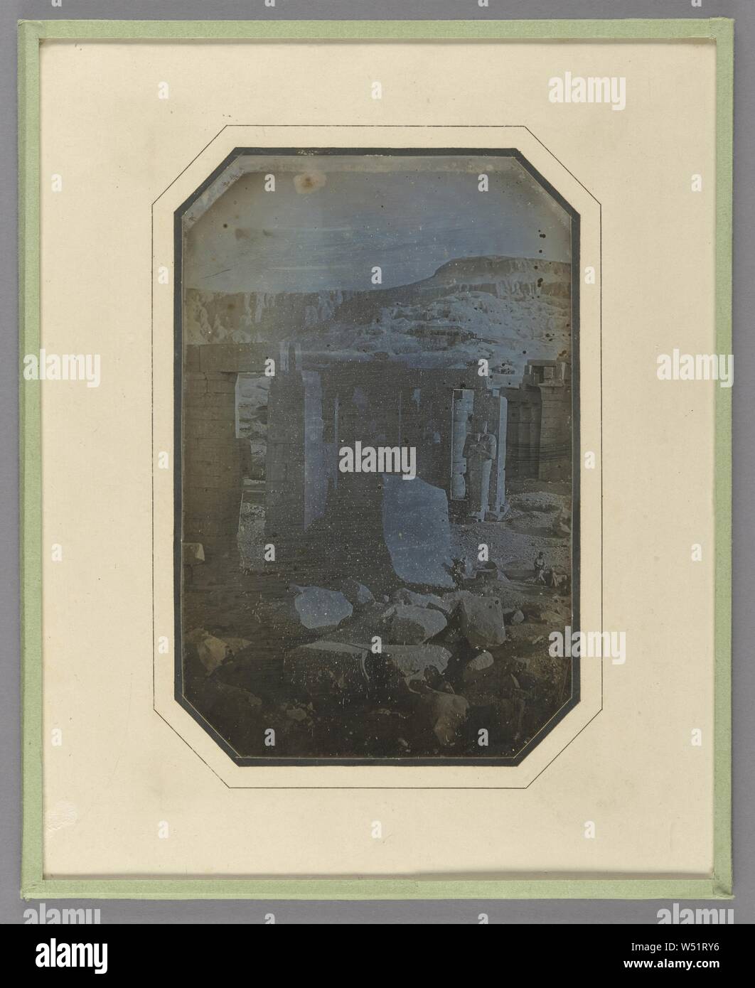 Le Ramasseum, Thèbes, Alphonse-Eugene-Jules Itier (Français, 1802 - 1877), 1845/1846, Daguerréotype Banque D'Images