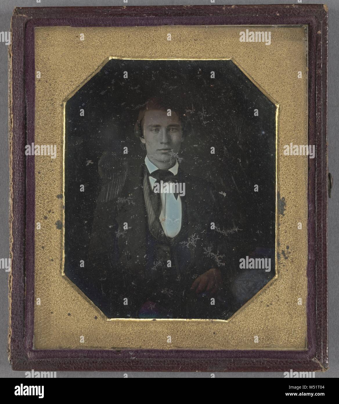 Portrait d'un jeune homme, pas de bouilloire, cuisine américaine, 1845-1850, Daguerréotype Banque D'Images