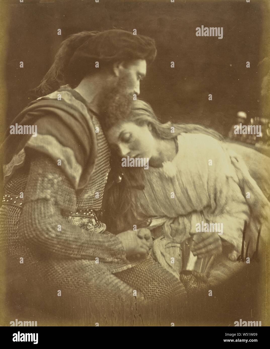 Le départ de sir Lancelot et la reine Guenièvre, Julia Margaret Cameron (britannique, né en Inde, 1815 - 1879), l'eau douce, l'île de Wight, en Angleterre, en 1874, à l'albumine argentique, 34,3 x 28,9 cm (13 1/2 x 11 3/8 in. Banque D'Images