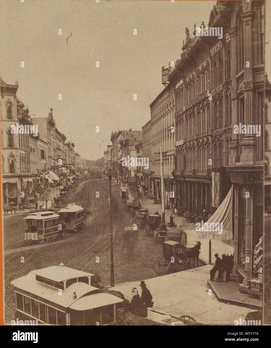 Monroe Street de Campan lieu Grand Rapids., Schuyler C. Baldwin (américain, 1822 - 1900), vers 1884, à l'albumine argentique Banque D'Images