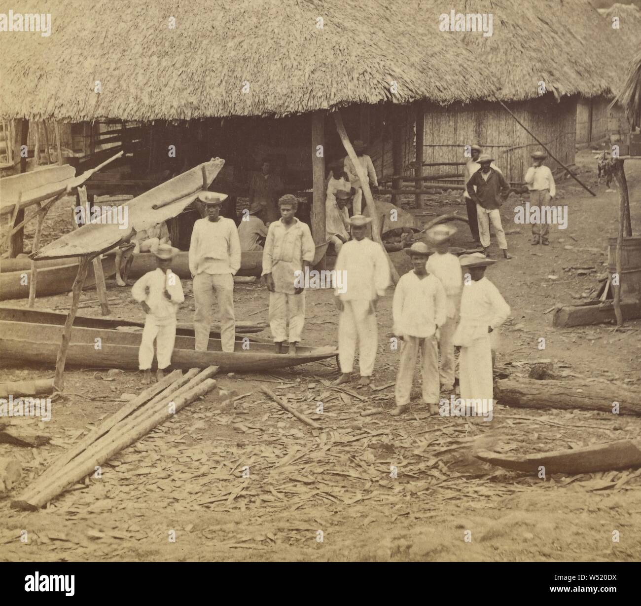 Un groupe d'Autochtones, Chipigana., Timothy H. O'Sullivan (américain, 1840 - 1882), 1870, à l'albumine argentique Banque D'Images