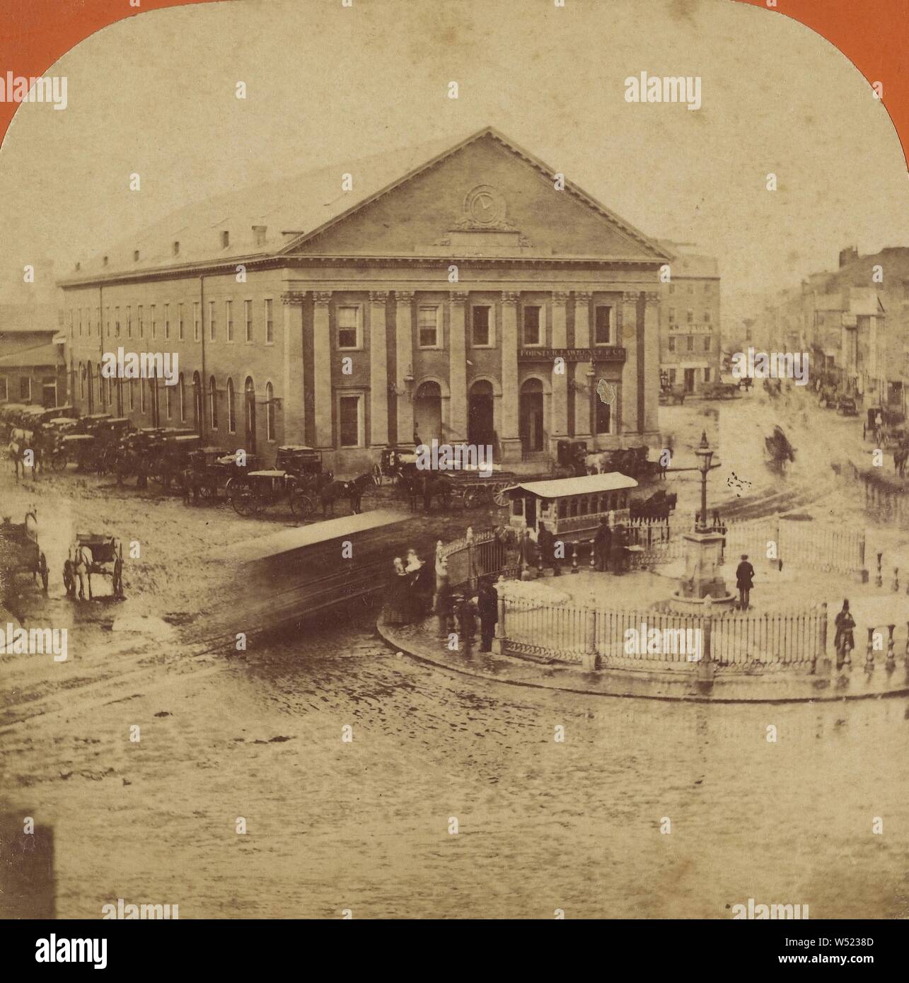 Haymarket Square, Boston, Mass., Deloss Barnum (américain, 1825 - 1873), vers 1859, à l'albumine argentique Banque D'Images