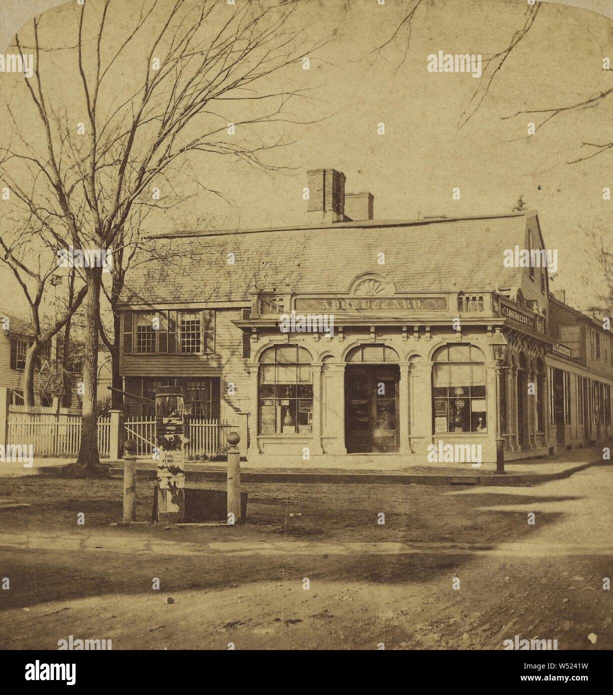 Vieille sorcière House, Salem, Mass., Deloss Barnum (américain, 1825 - 1873), vers 1865, à l'albumine argentique Banque D'Images