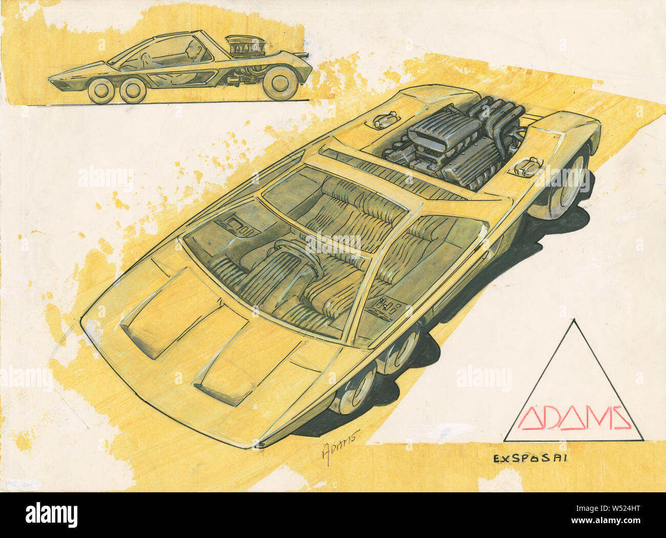 Dennis Adams Exsposai Fantasy Car Design Banque D'Images