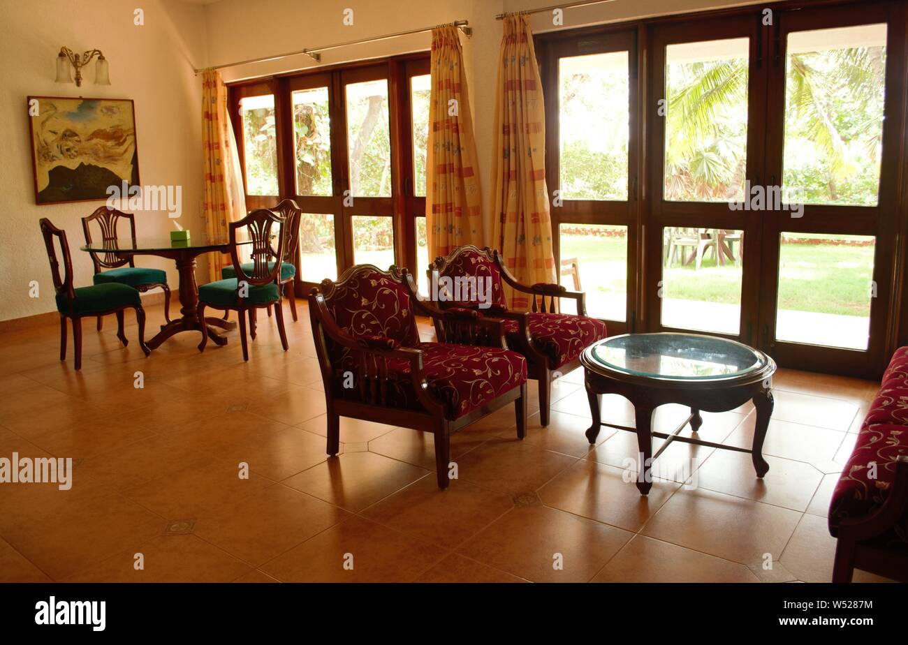 Les intérieurs de luxe spacieuse villa de vacances Banque D'Images