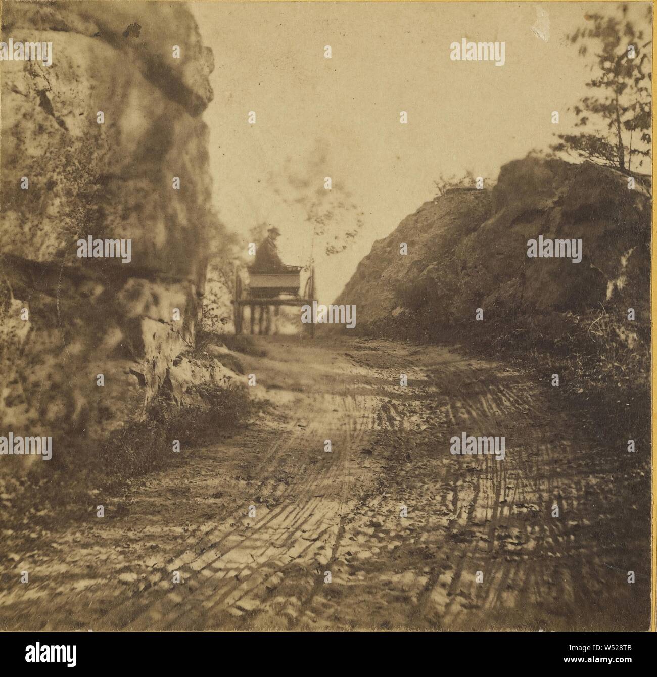 Le col, près de Connecticut river, sur la route de Hockanum à South Hadley., Houghton & Knowlton, années 1860, à l'albumine argentique Banque D'Images