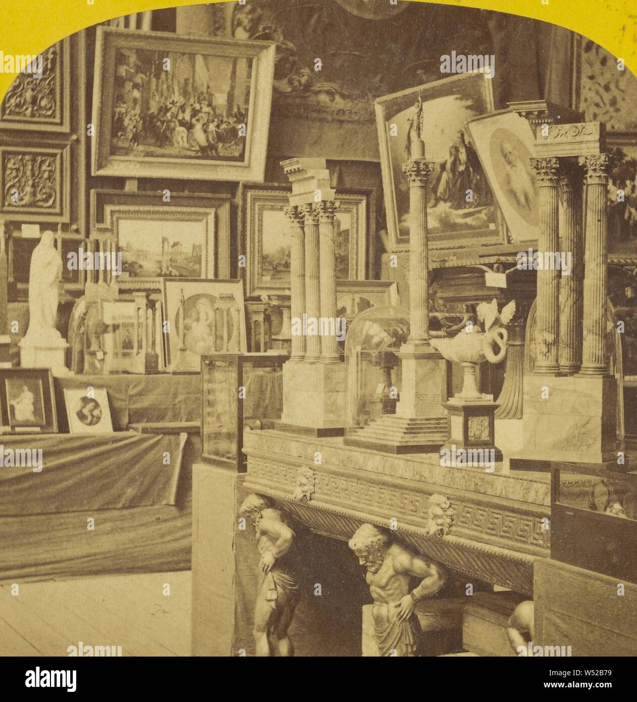 Vue dans la cour romaine., London Stereoscopic Company (Actif 1854 - 1890), 1862, à l'albumine argentique Banque D'Images