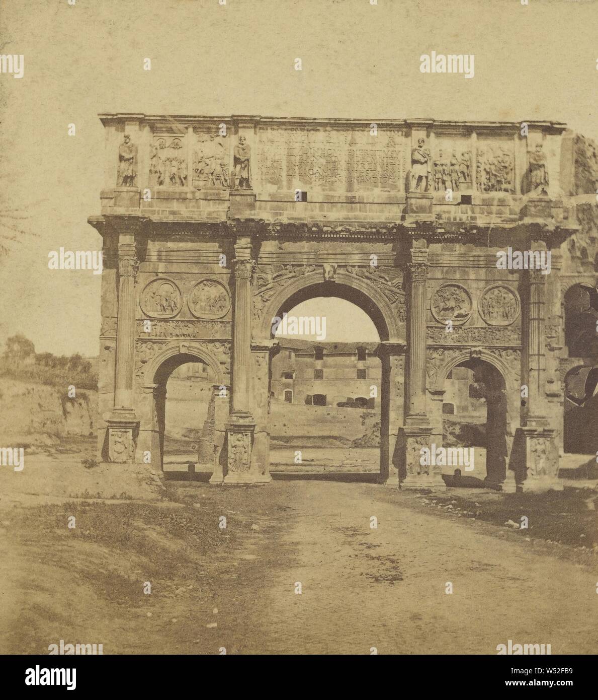 Arco Castantino, Rome, Italie, Oswald Ufer (Allemand, 1828 - 1904), 1860-1871, à l'albumine argentique Banque D'Images