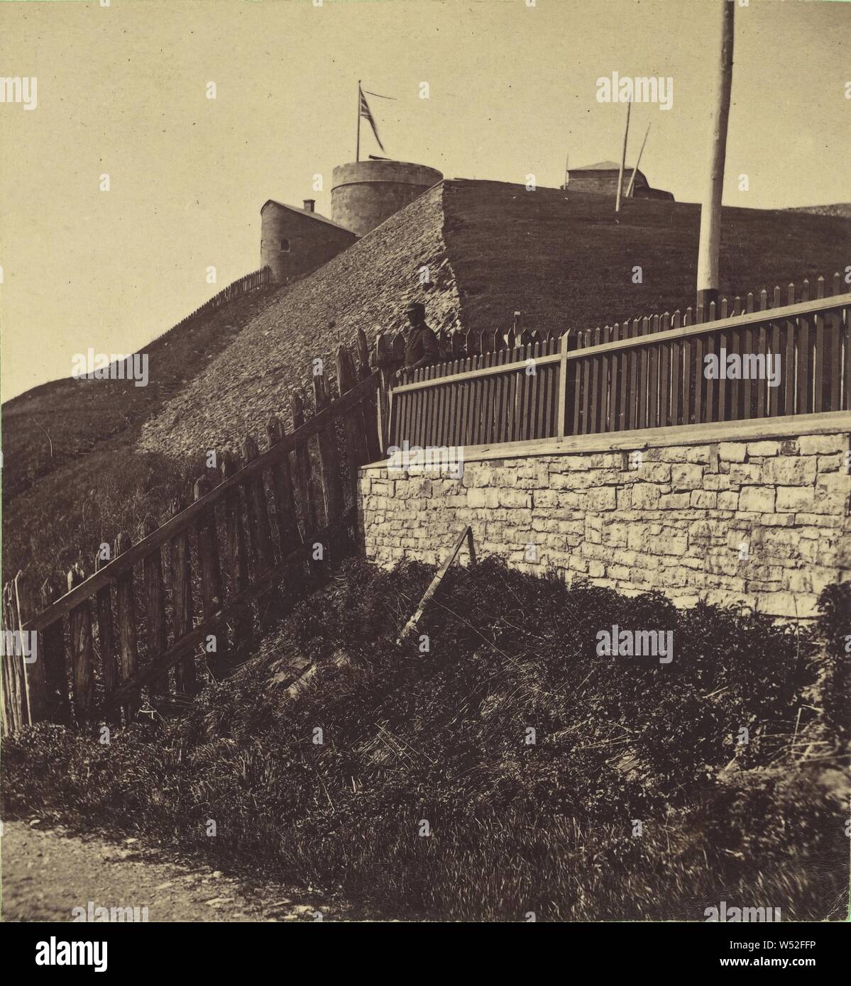 La Citadelle., L.P. Vallée (canadien, 1837 - 1905, Québec, Canada) Actif 1865 - 1875, à l'albumine argentique Banque D'Images