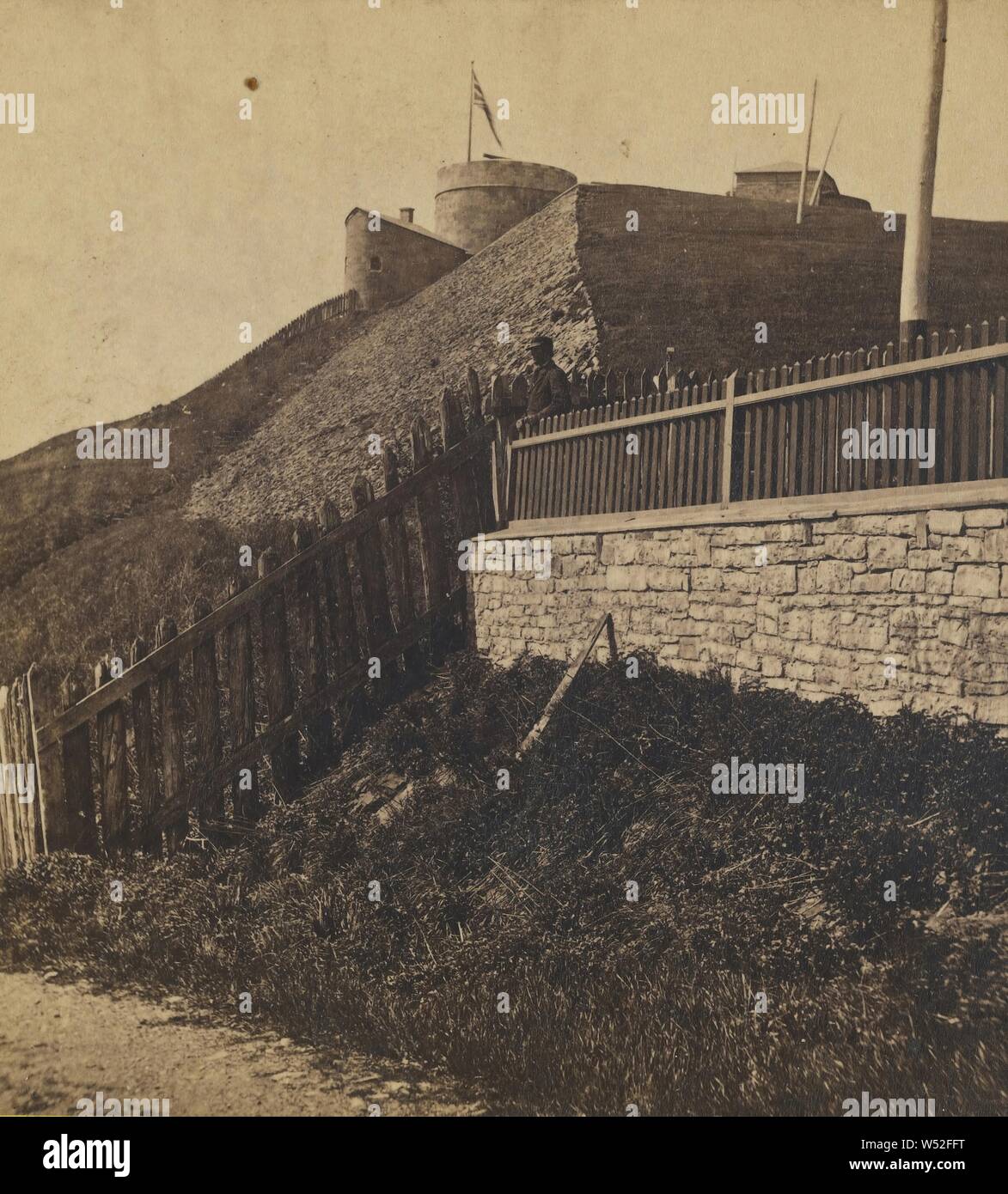 La Citadelle, L.P. Vallée (canadien, 1837 - 1905, Québec, Canada) Actif 1865 - 1875, à l'albumine argentique Banque D'Images