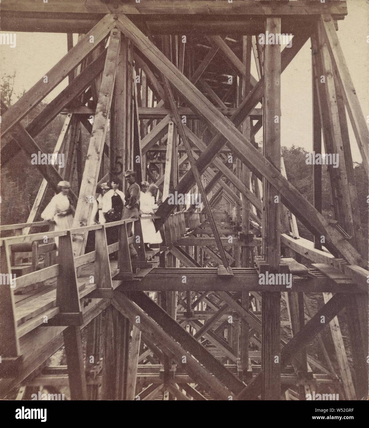 Coupe de Portage haut pont (parmi les bois.), Charles W. Buell (États-Unis, actif 1870), vers 1870, à l'albumine argentique Banque D'Images