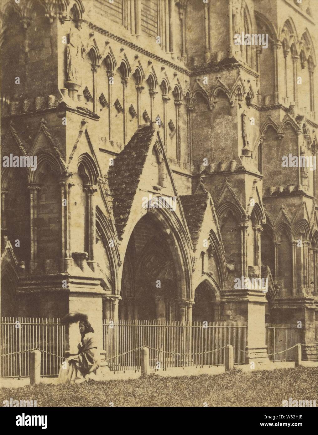 Détail de l'église non identifiés, l'inconnu, vers 1860, à l'albumine argentique Banque D'Images