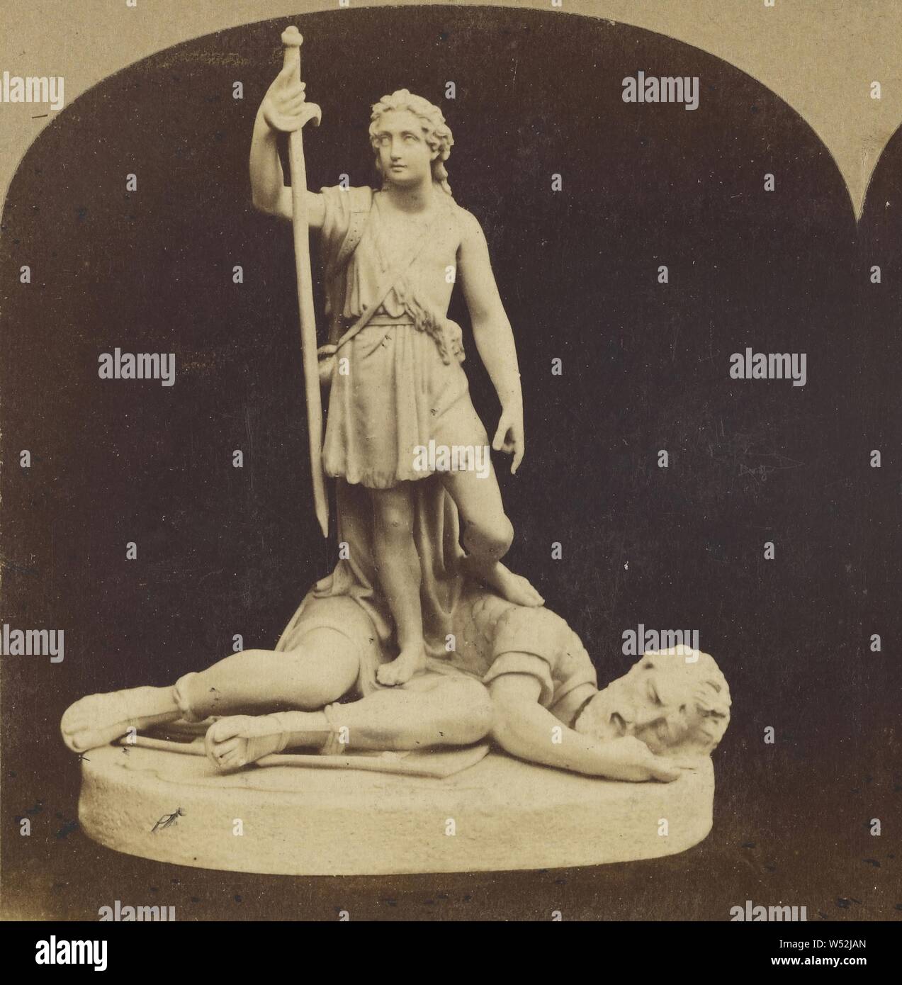 David et Goliath., inconnu, vers 1865, à l'albumine argentique Banque D'Images