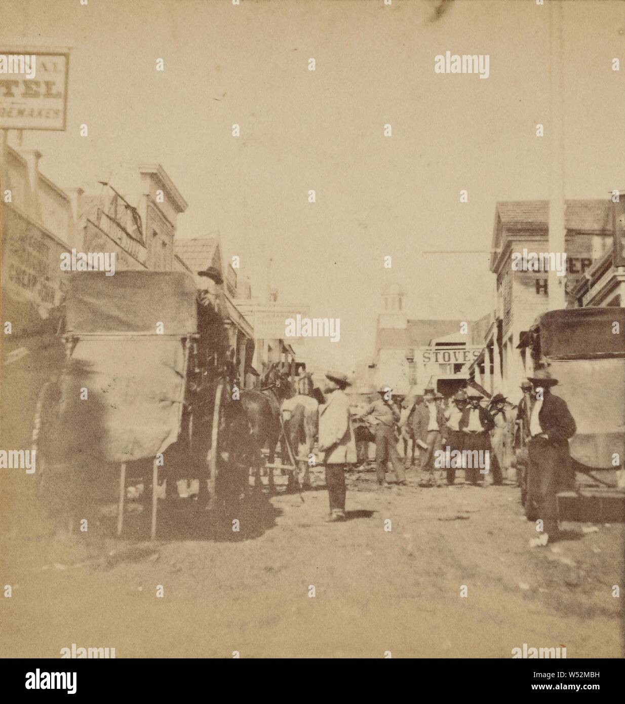 Main Street, télévision néerlandaise, placer Comté., Thomas Houseworth & Company, 1868, à l'albumine argentique Banque D'Images
