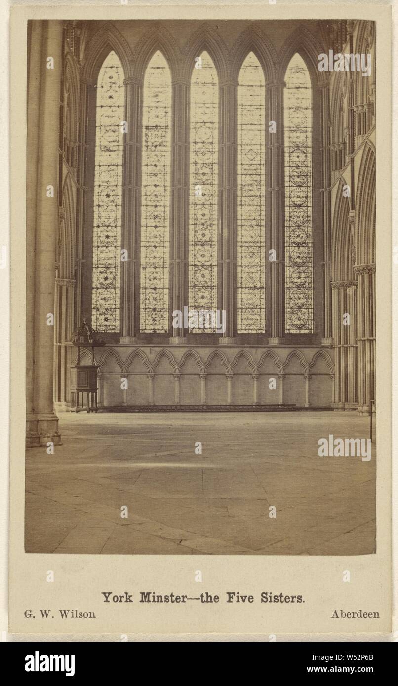 York Minster - Les cinq Sœurs., George Washington Wilson (Scottish, 1823 - 1893), le 8 octobre 1865, à l'albumine argentique, 8,7 × 5,7 cm (3 16/07 x 2 1/4 in Banque D'Images