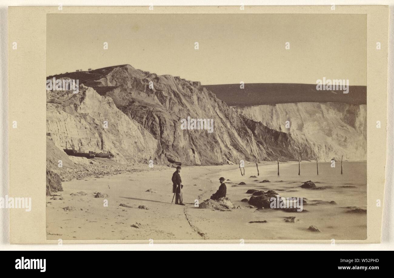 De l'Alun Bay, île de Wight, Brown & Wheeler, 1865-1866, à l'albumine argentique Banque D'Images