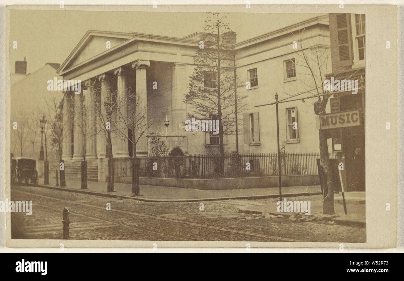 Bâtiment municipal non identifiés à Philadelphie, Pennsylvanie, Montgomery P. Simons (américain, 1817 - 1877, Philadelphie, Pennsylvanie Actif 1840 - 1870), 1865-1870, à l'albumine argentique Banque D'Images