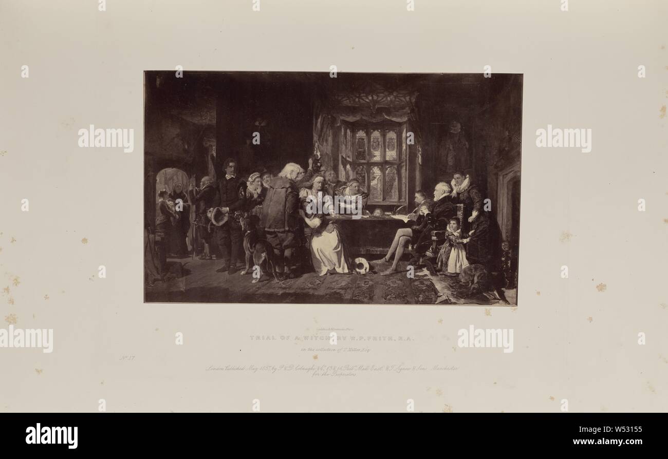 Procès d'une sorcière, de W.P. Frith, R.A., Caldesi & Montecchi (britannique, actif 1850), Londres, Angleterre, 1858, à l'albumine argentique, 18,4 × 29,9 cm (7 1/4 x 11 3/4 in Banque D'Images