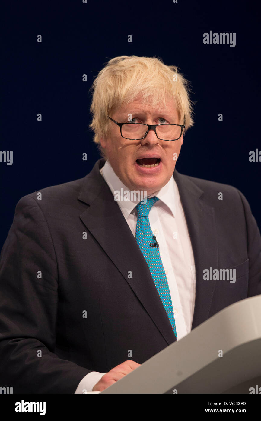 Boris Johnson fait son discours à la Conférence des conservateurs, le mardi Manchester 2015 Banque D'Images