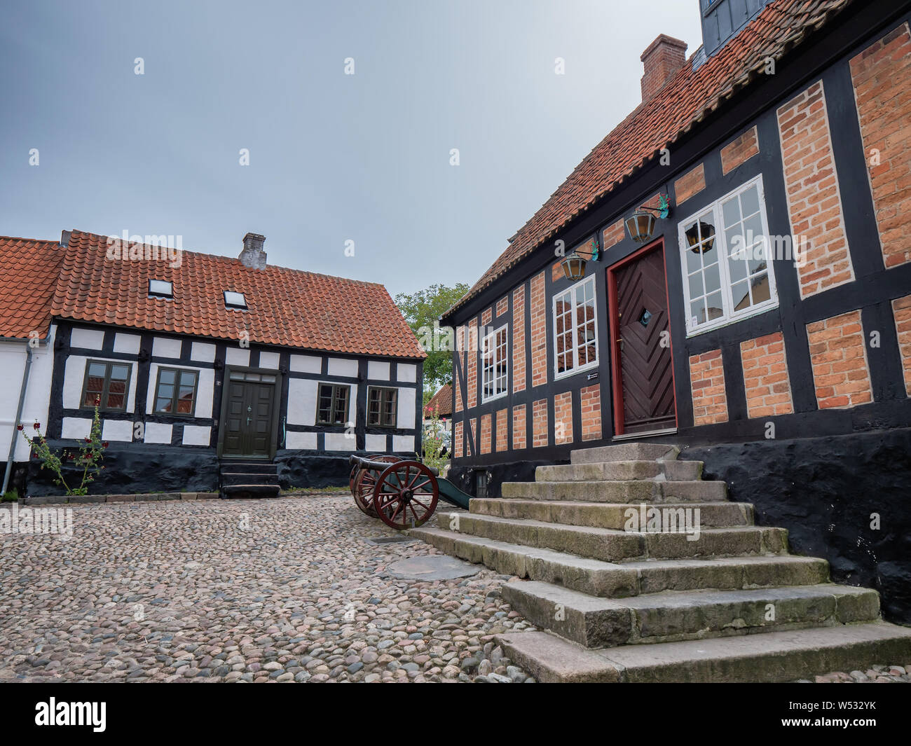 L'ancien Hôtel de Ville, Ebeltoft, Danemark et colombages Banque D'Images
