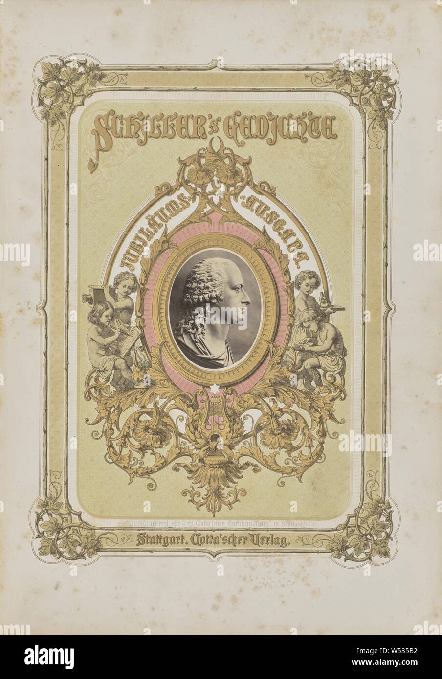 Nach einem Titelbild, Basrelief, Josef Albert (Allemand, 1825 - 1886), Stuttgart, Allemagne, 1859-1862, à l'albumine argentique 6,3 x 4,8 cm, (2 1/2 x 1 7/8 po Banque D'Images