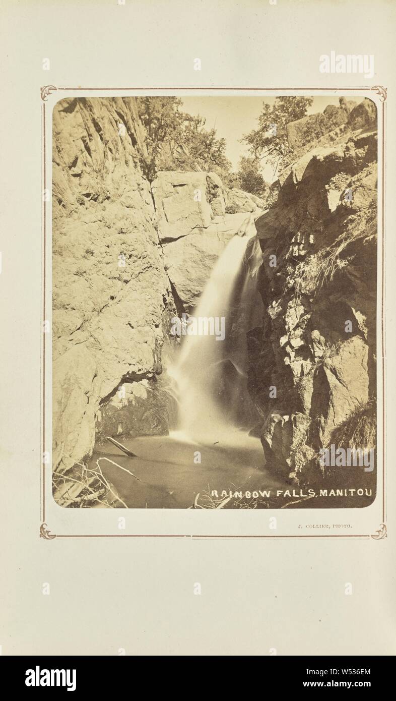 Rainbow Falls, Manitou, Joseph Collier (Américain, né en Écosse, 1836 - 1910), Manitou Springs, Colorado, United States, 1874, à l'albumine argentique, 11,4 × 9 cm (4 1/2 x 3 9/16 in Banque D'Images