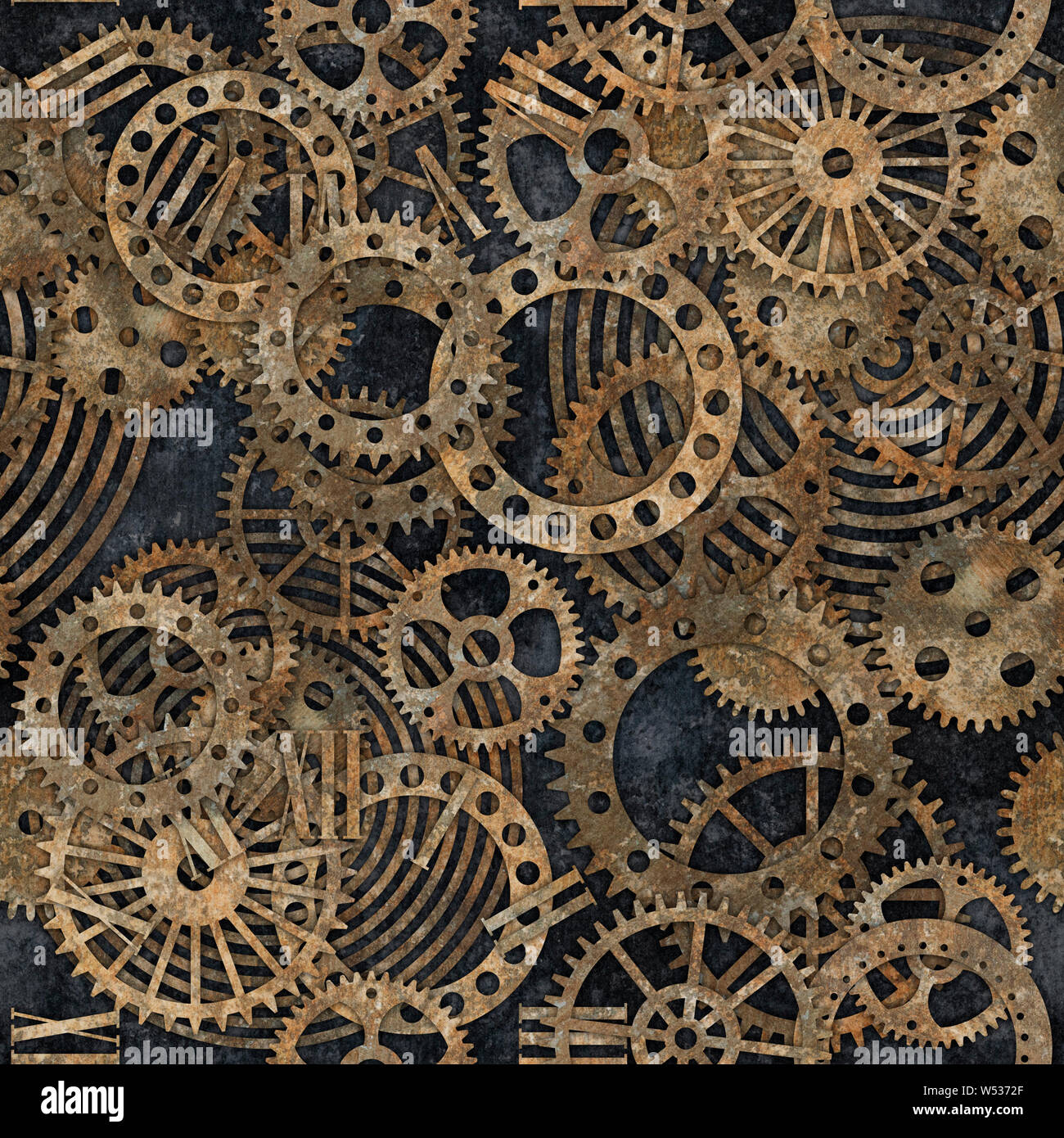 Déco Murale Steampunk – Engrenages Métalliques Rouillés, Fait Main