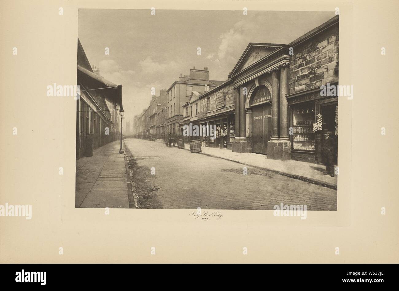 King Street, City, Thomas Annan (Scottish,1829 - 1887), Glasgow, Écosse, 1868, 1900 impression négative, photogravure, 18,4 × 24,1 cm (7 1/4 x 9 1/2 po Banque D'Images