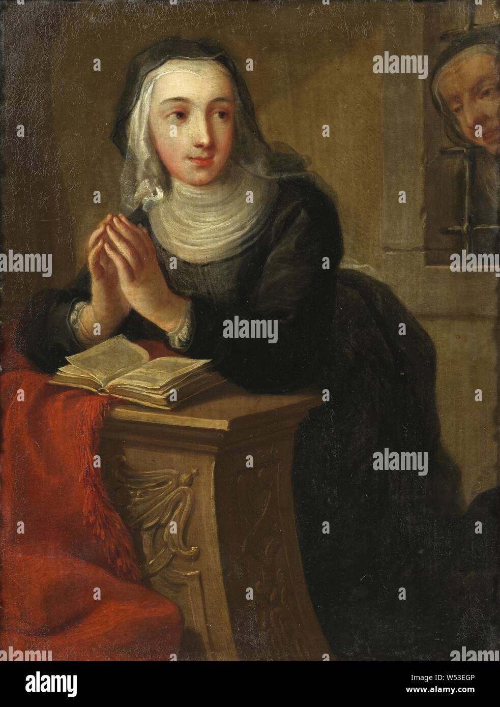 Martin van Meytens, agenouillée nun, peinture, 1731, huile sur cuivre, 28 × 21 × 11 cm (8,2 pouces) Banque D'Images