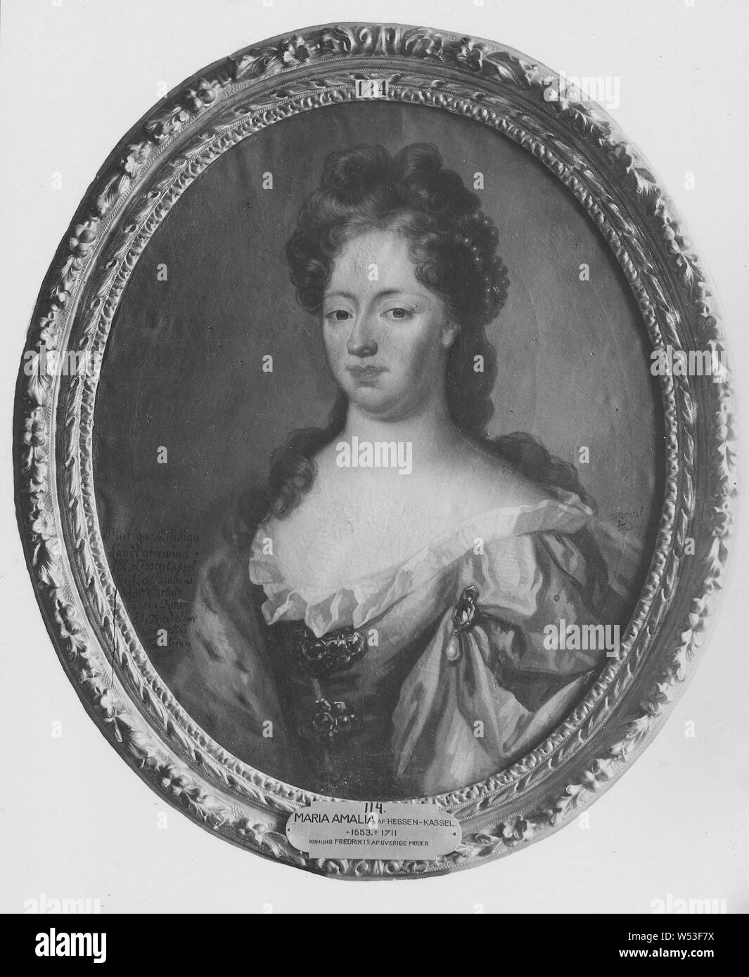 Maria Amalia, 1653-1711, princesse de Courlande Pays Comtesse de Hessen-Kassel, peinture, portrait, Maria Amalia de Courlande, huile sur toile, hauteur, 80 cm (31,4 po), largeur, 65 cm (25,5 pouces) Banque D'Images