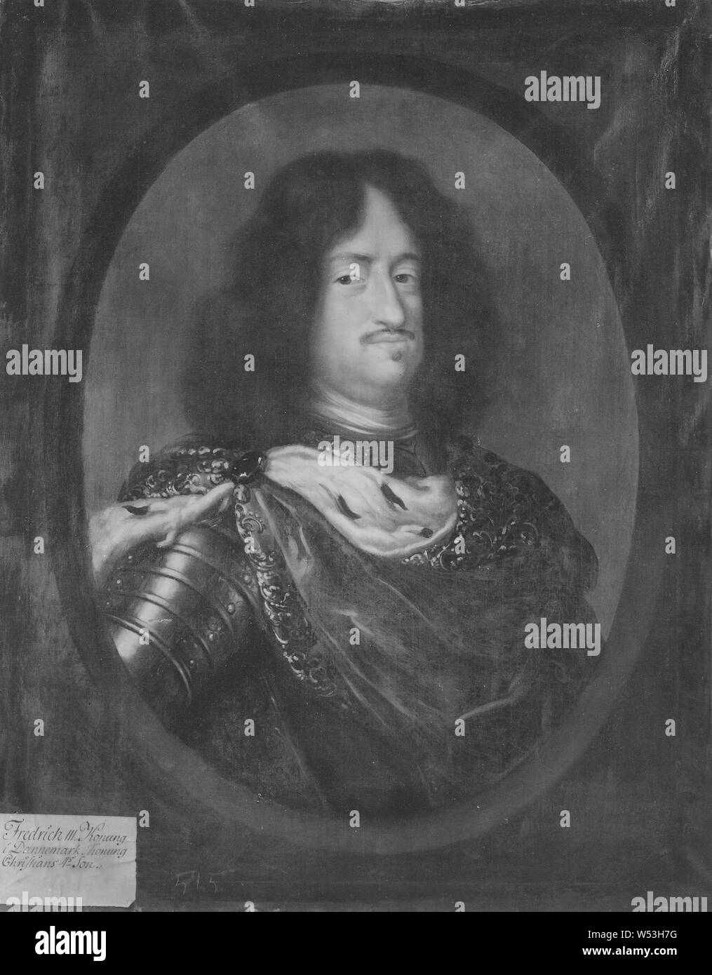 Attribué à David Klöcker Ehrenstrahl, le roi Frédéric III, Fredrik III, 1609-1670, le Roi et le Danemark et la Norvège, peinture, portrait, Frédéric III de Danemark, huile sur toile, hauteur, 108 cm (42,5 po), largeur, 83 cm (32,6 pouces) Banque D'Images