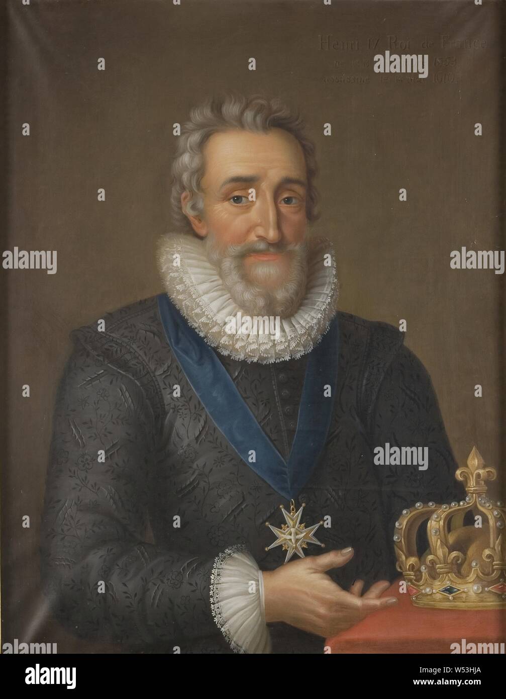 Le roi Henry IV, Henry IV, 1553-1610, Roi de France, peinture, portrait, Henry IV de France, huile sur toile, hauteur, 81 cm (31,8 po), largeur, 65 cm (25,5 pouces), Banque D'Images