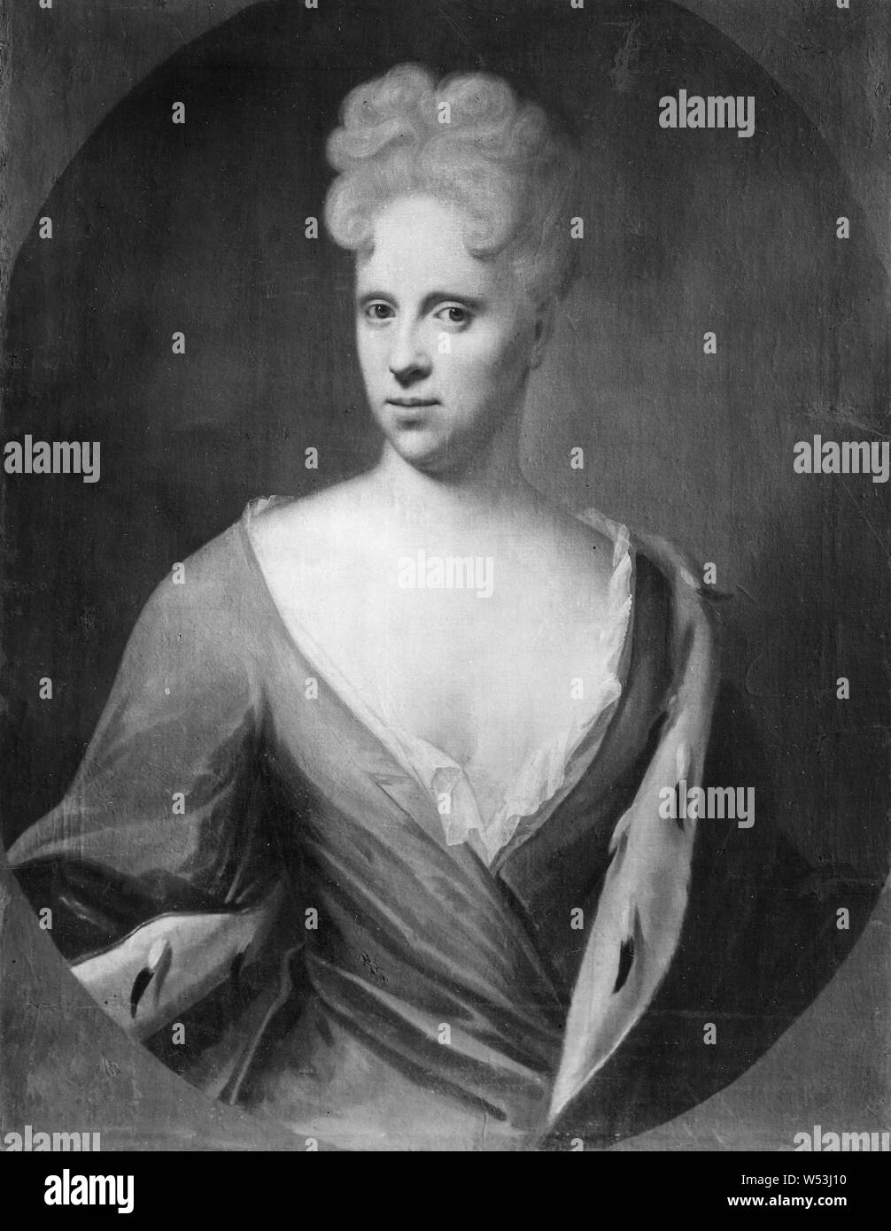 Attribué à Balthasar Denner, la Princesse Maria Elisabet, Maria Elisabeth, 1678-1755, princesse de Holstein-Gottorp, peinture, huile sur toile, hauteur, 81 cm (31,8 po), largeur, 64 cm (25,1 pouces)), Banque D'Images