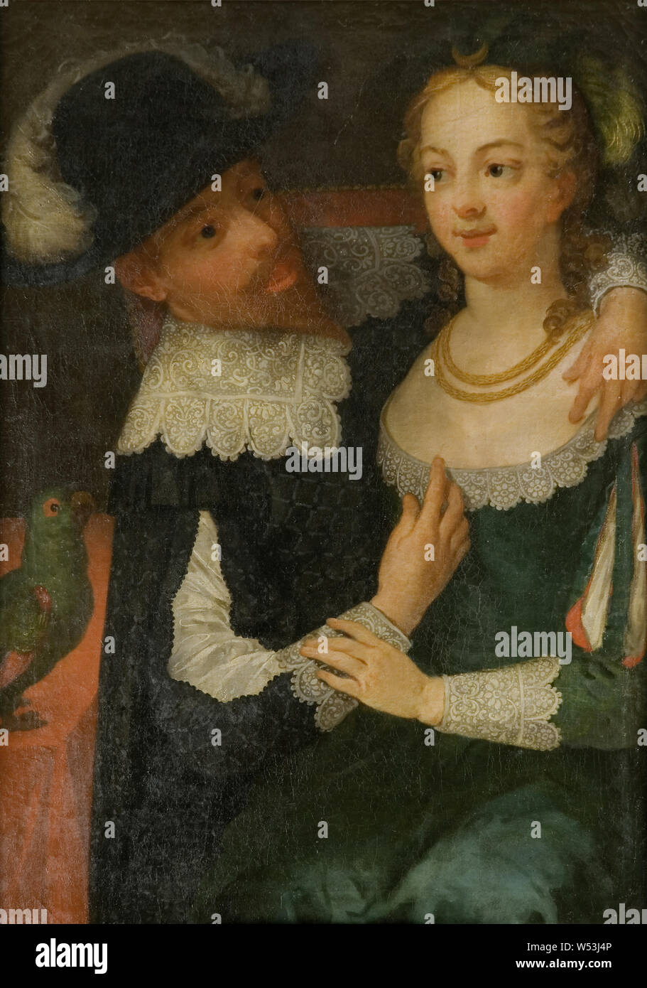 Ebba Brahe et le Roi Gustav II Adolf, Genrescence appelé Gustave II Adolphe, 1594-1632, le Roi et l'EBBA Brahe, 1596-1674, peinture, portrait, Gustave II Adolphe de Suède, huile sur toile, hauteur, 83 cm, 32,6 pouces (largeur), 60 cm (23,6 pouces) Banque D'Images