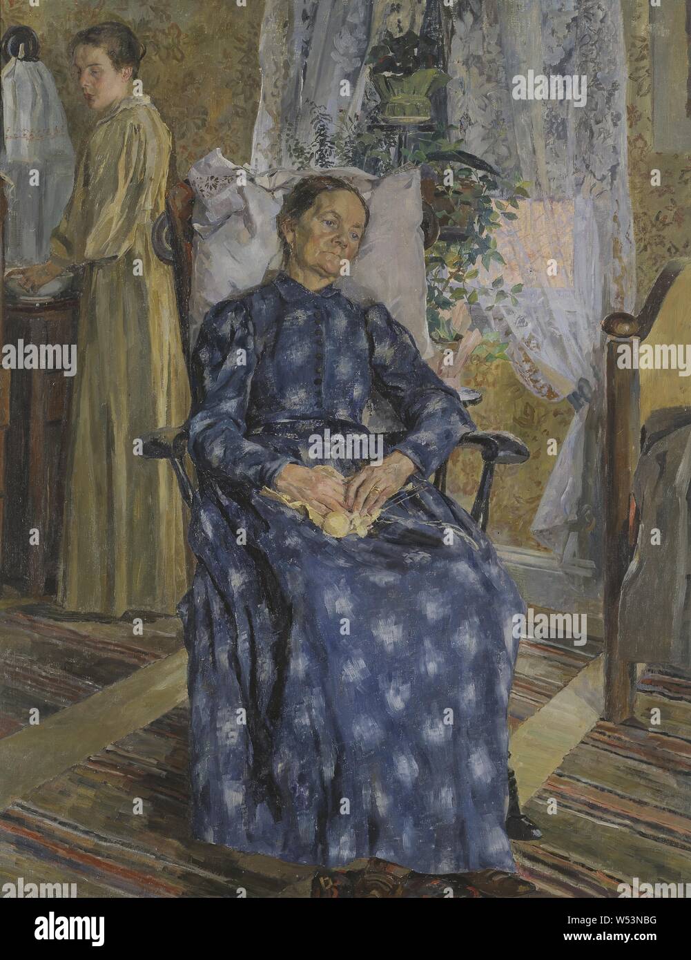 Carl Wilhelmson, fatigué, peinture, 1898, huile sur toile, hauteur, 115 cm (45,2 po), largeur, 90 cm (35,4 pouces), signé, C. Wilhelmson 98 Banque D'Images