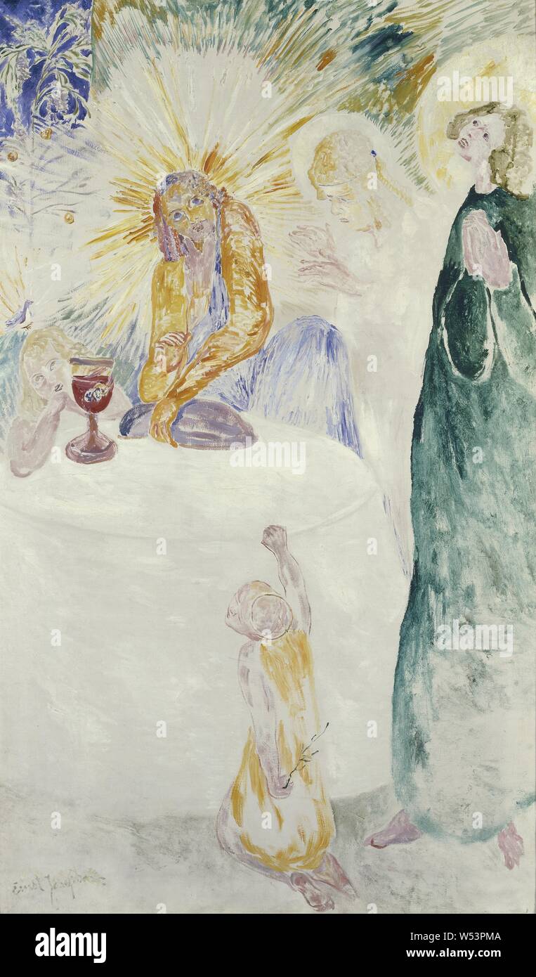 Ernst Josephson, le Saint Sacrement, le Saint Sacrement, peinture, huile sur toile, hauteur, 127 cm (50 po), largeur, 76 cm (29,9 pouces), signé Banque D'Images