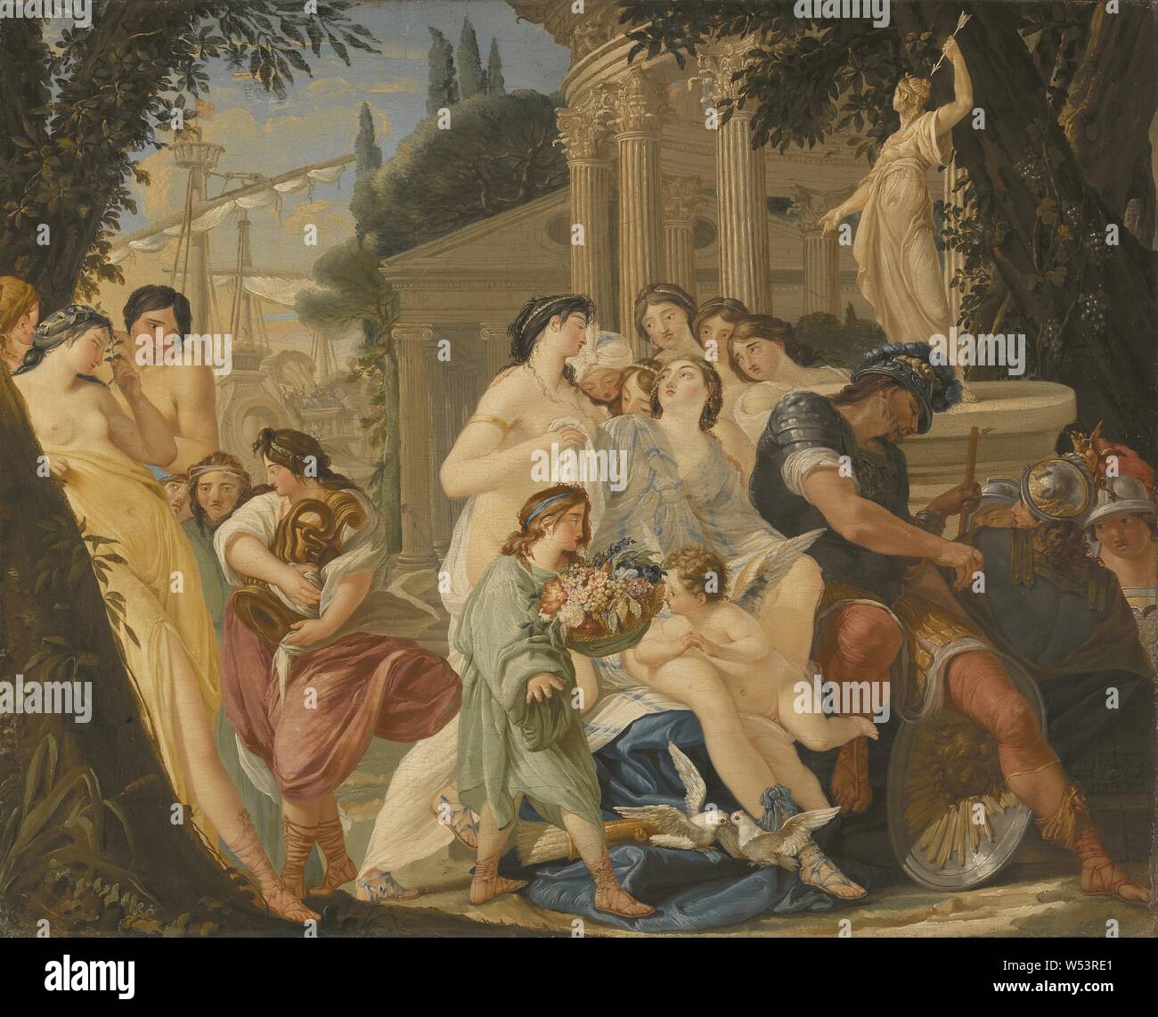 Johan Fredrik Hörling, scène de l'Antiquité, de meubles anciens, peinture, scène, 1746 huile sur toile, hauteur, 63 cm (24,8 po), largeur, 78 cm (30,7 pouces), signé, J, F, Hörling Fecit P, d, Rex .. 1746 Sveco, Oulu ? Banque D'Images