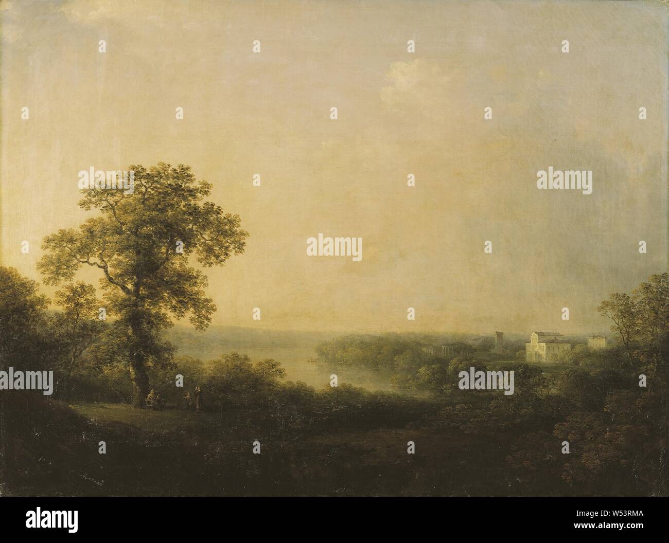 Carl Johan Fahlcrantz, vue de Haga, peinture, 1811, huile sur toile, hauteur, 60 cm (23,6 po), largeur, 79,5 cm (31,2 pouces), signé, C. Fahlcrantz Banque D'Images