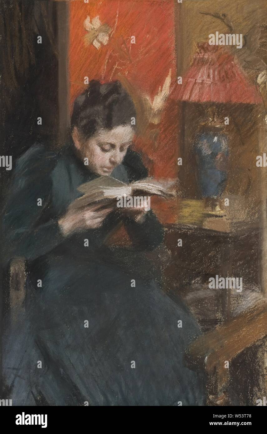 Anders Zorn, La Femme de l'artiste, femme de l'artiste, peinture, 1889, pastel, hauteur, 50 cm (19,6 po), largeur, 33 cm (12,9 pouces) Banque D'Images