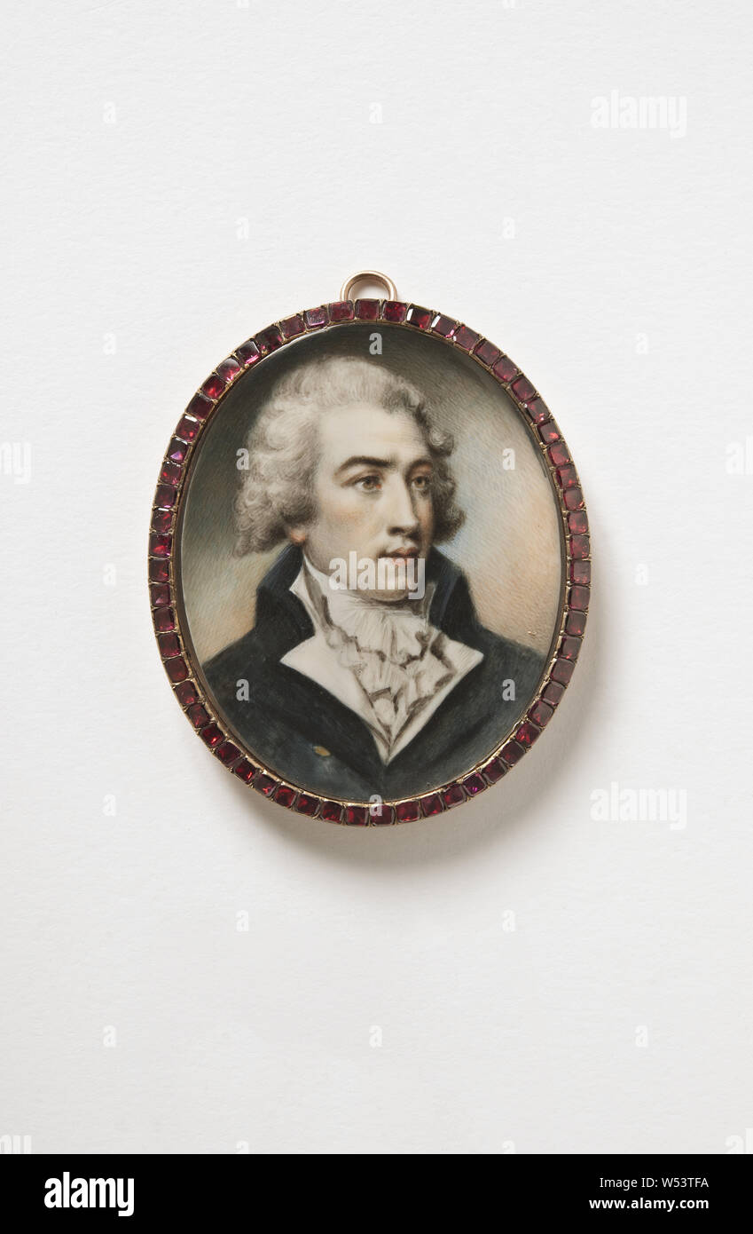 John Cox Dillman Engleheart, Richard Brinsley Sheridan, Richard Brinsley Sheridan (1751-1816), homme politique, dramaturge, peinture, Aquarelle sur ivoire Banque D'Images