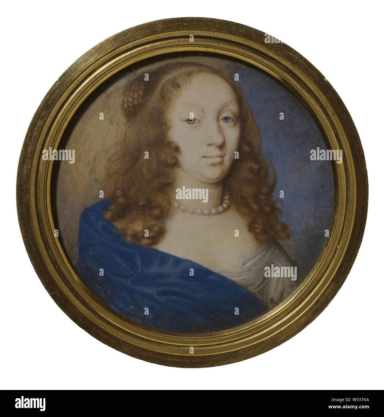 John Hoskins d., Alice, Lady Lisle, peinture, aquarelle sur papier vélin, hauteur : 7 cm (2,7) Banque D'Images