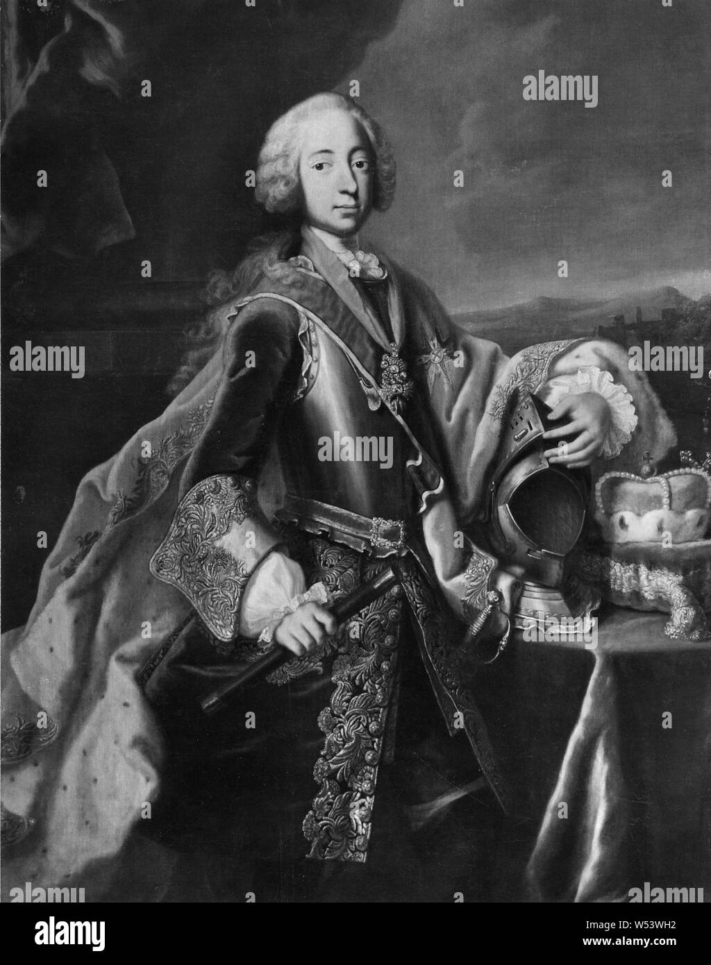 Georg Desmarées, Maximilien III Joseph, 1727-1777, peinture, portrait, électeur de Bavière, 18e siècle, l'huile, hauteur, 152 cm (59,8 po), largeur, 121 cm (47,6 pouces) Banque D'Images