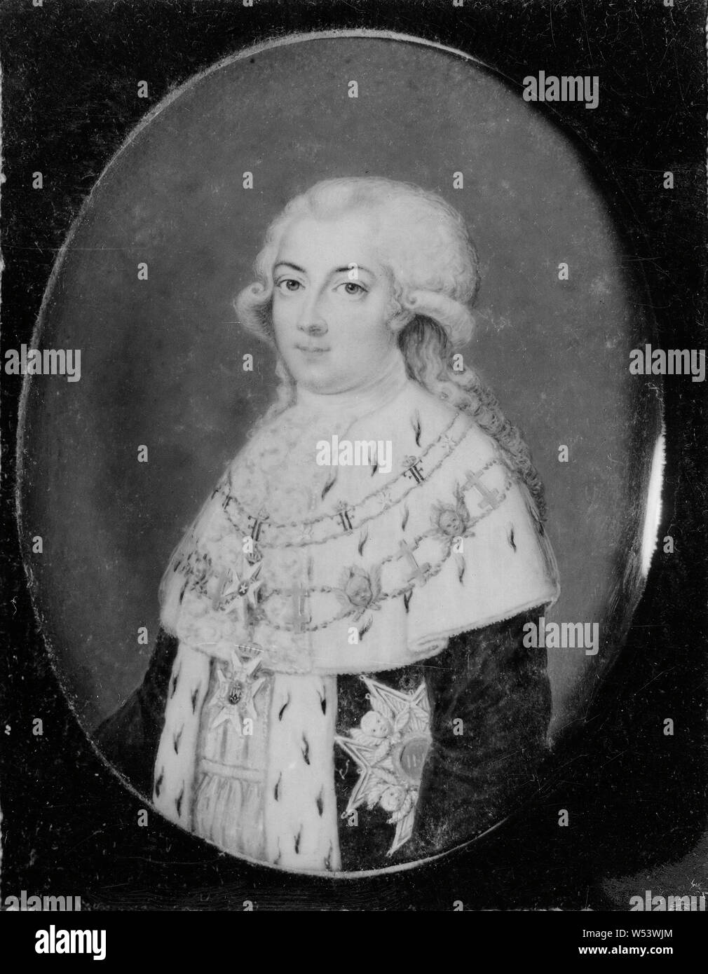 Gustaf Adolf Reuterholm, Gustav Adolf Reuterholm, 1756-1813, peinture, gouache, hauteur, 8 cm (3,1 po), largeur, 6 cm (2,3 pouces) Banque D'Images