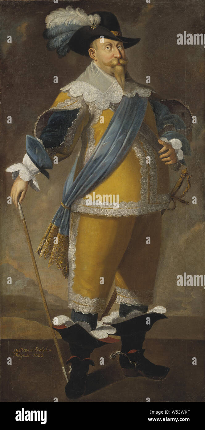 Le roi Gustav II Adolf, Gustav II Adolf, 1594-1632, Roi de Suède, peinture, Gustave-adolphe de Suède, d'huile, de hauteur, 204 cm (80,3 po), largeur, 103 cm (40,5 pouces), Banque D'Images