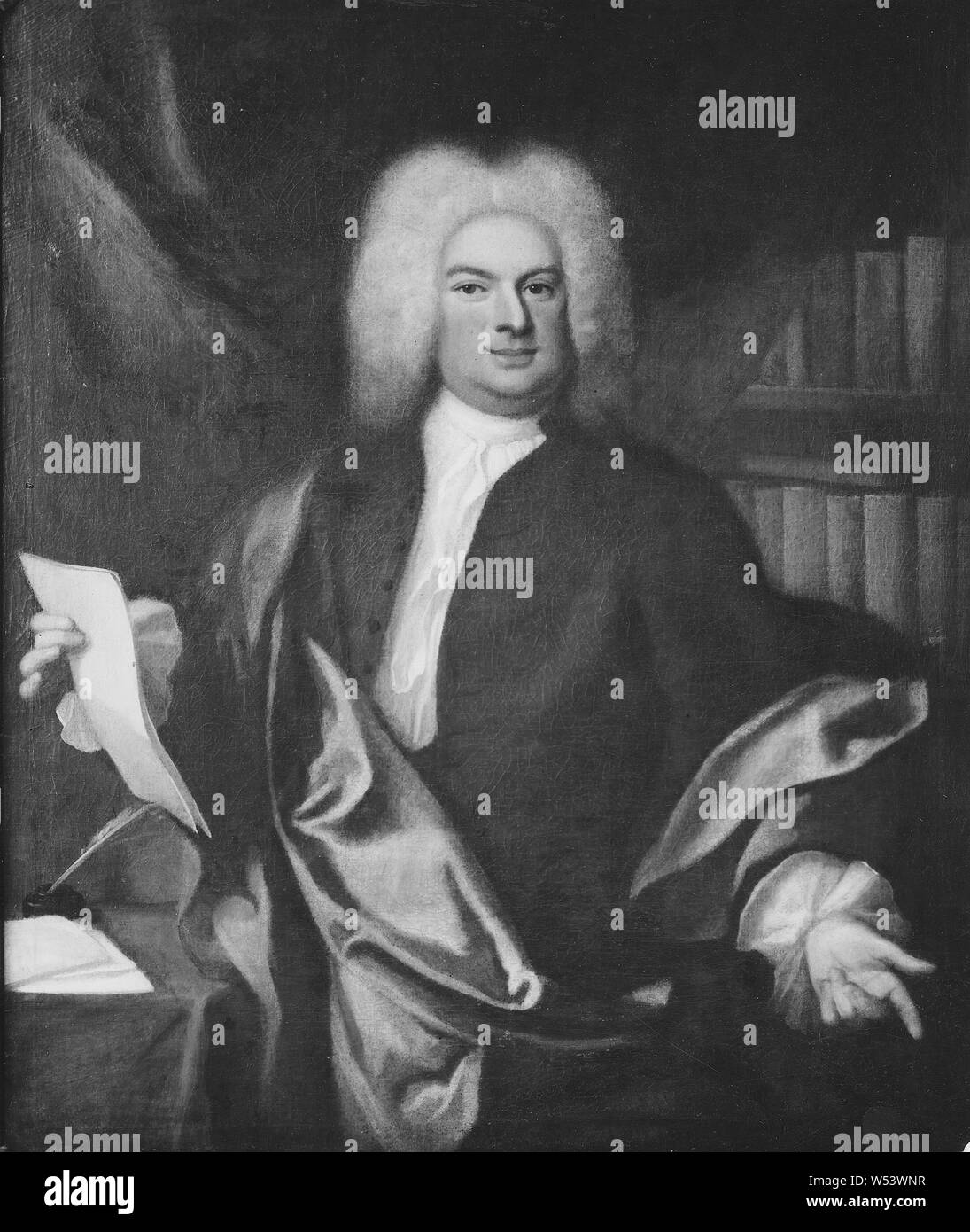 Georg Engelhard Schröder, Samuel von Triewald, 1688-1742, auteur, fonctionnaire, peinture, portrait, huile sur toile, cadre doré, d'or, cadre, hauteur 126 cm (49,6 po), Largeur, 102,5 cm (40,3 pouces), Inscription, GE Schröder pinxit Trievald au ministre Samuel KV Holsten del Ac 1740 Discours de v Dalin, sur le dos de la toile, signée, Georg, Engelhard Schröder, lieu inconnu Banque D'Images