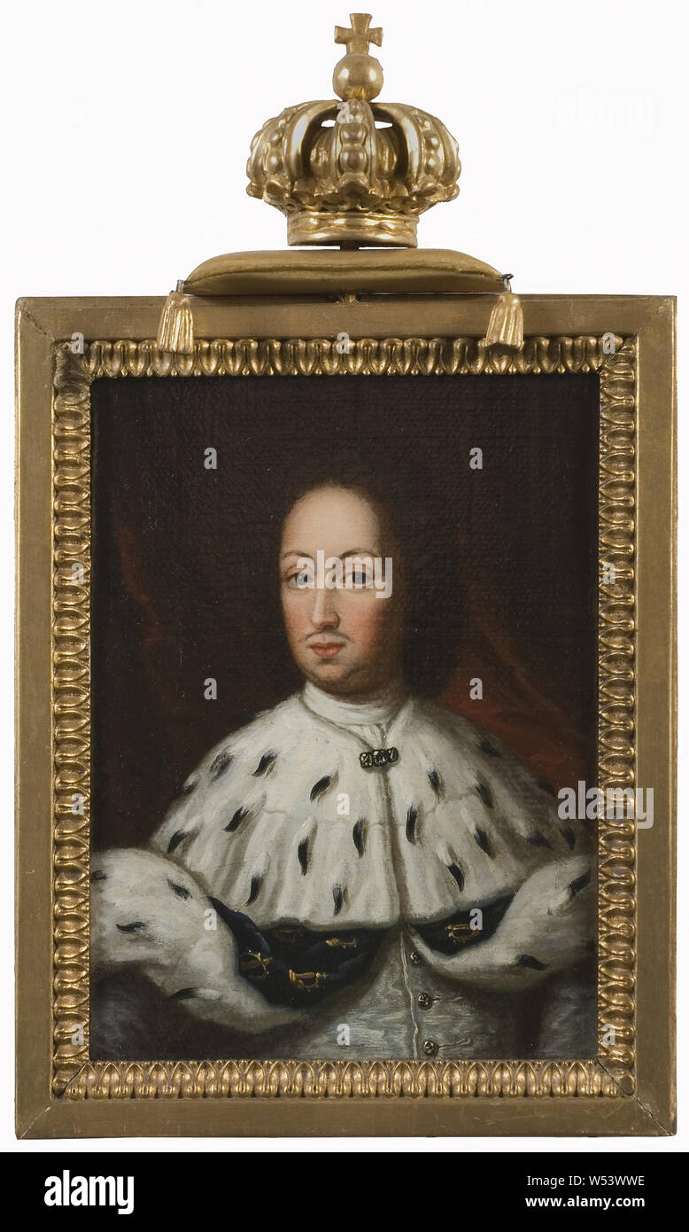 Ulrika Pasch, le Roi Karl XI, Karl XI, 1655-1697, Roi de Suède, peinture, Charles XI de Suède, huile sur panneau, hauteur, 21 cm (8,2 po), largeur, 15 cm (5,9 pouces) Banque D'Images