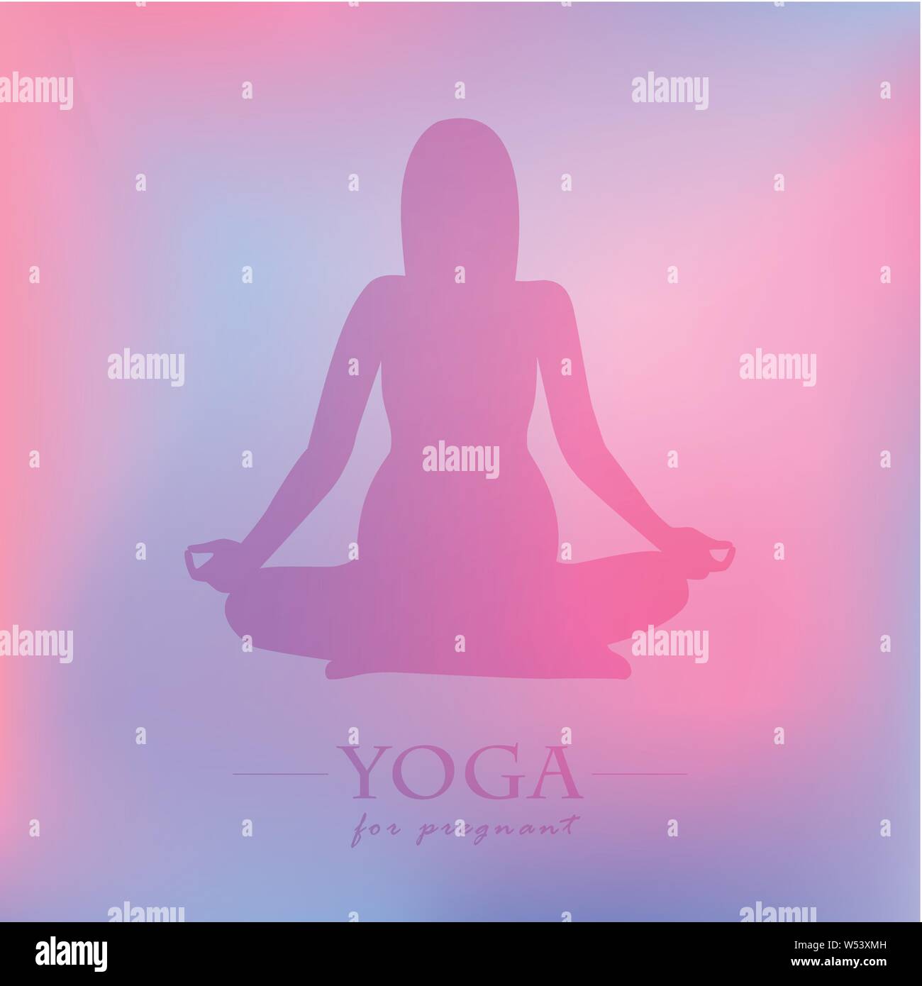 Yoga pour femmes enceintes silhouette rose illustration vecteur EPS10 Illustration de Vecteur