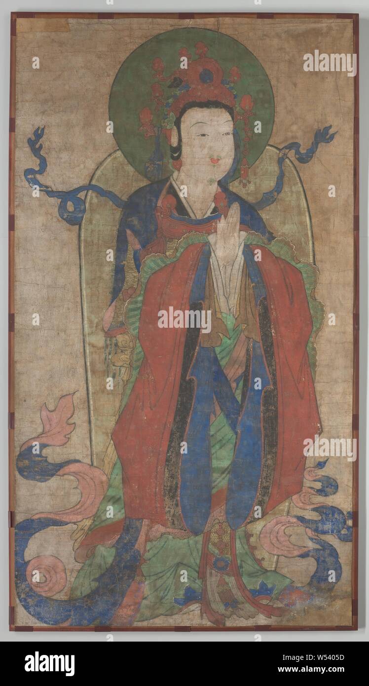 Peinture, peinture, Avalokitesvara., anonyme, Corée, 1500 - 1600, papier, encre, teinture, h 126,5 cm × w 74,0 cm Banque D'Images